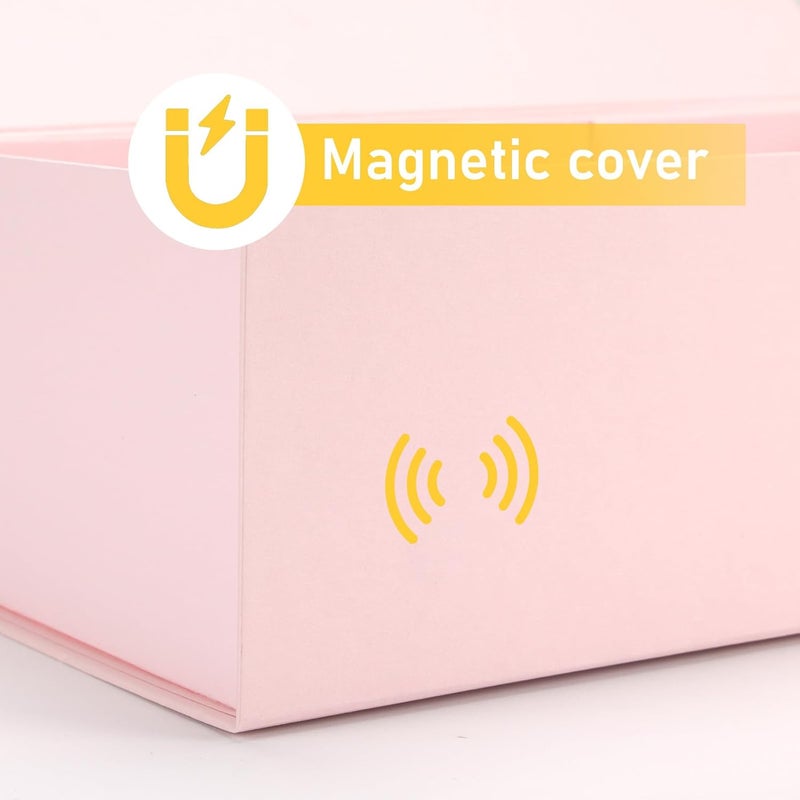 Ditwis 4 Pack 12x6x4 Inches Gift Boxes with Magnetic Closure Lids, Pink Magnetic Box for Wedding, Groomsmen Bridesmaid Proposal, Birthdays, Mother's Day - Image 4
